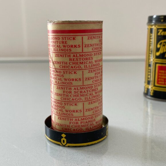 Zenith Tibet Almond Stick Tin with Unused Stick Circa 1950 - Picture 8 of 8